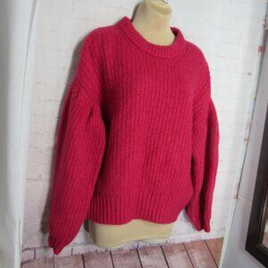 NWT KNIT SWEATER DEEP PINKY RED, SIZE S